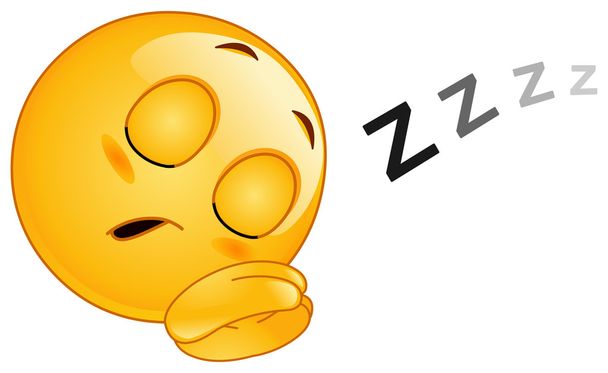 slapende emoticon - Vector, afbeelding