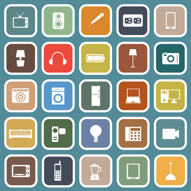 Electrical Machine flat icons on blue background - Vettoriali, immagini