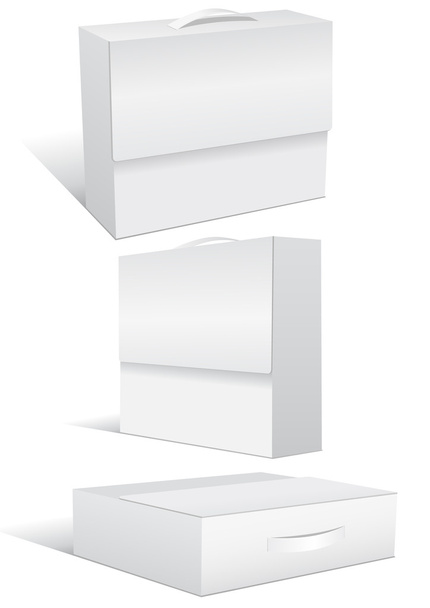 Vector illustration set of blank case or box. - Vector, Image