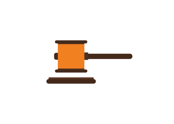 juez martillo, diseño plano estilo vector ilustración
  - Vector, imagen