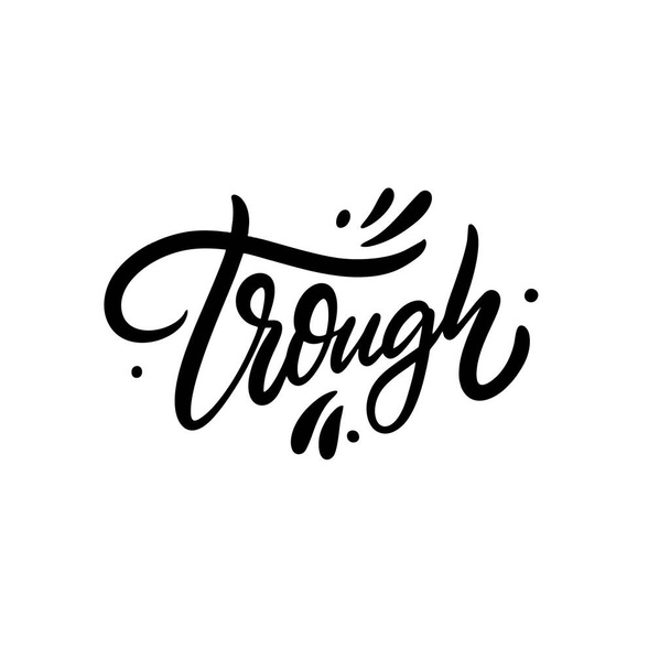 Trough sign scandinavian style. Hand drawn motivation lettering phrase. Black ink. Vector illustration. Isolated on white background. Design for banner, poster, card and web. - Vector, Image