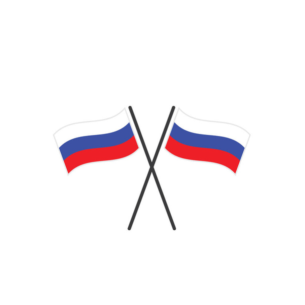 Zeichen und Symbol der russischen Flagge - Vektor, Bild