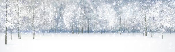 Vector of winter landscape. - Vector, Image