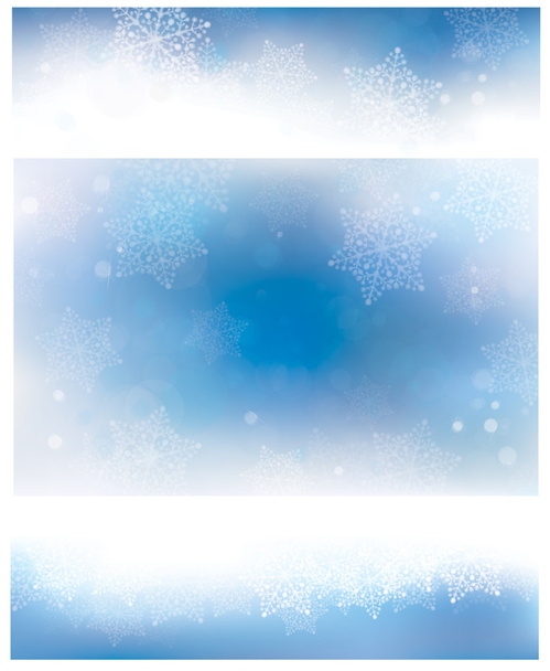 blue banners for winter - Vector, Image