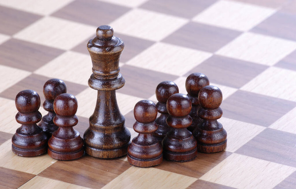chess board game, checkmate - Foto, Bild