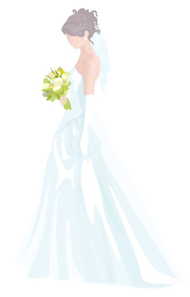vector van mooie bruid - Vector, afbeelding