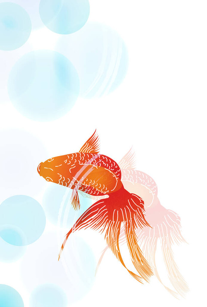 Goldfish hot summer summer background - Вектор,изображение