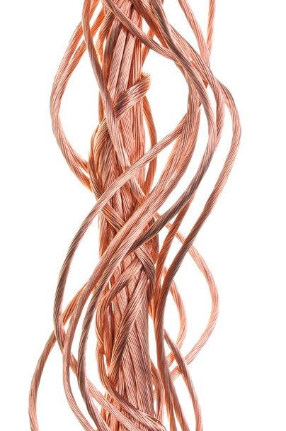 Fio de cobre vermelho
 - Foto, Imagem