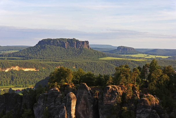 scenic view of beautiful landscape with mountain range - Fotó, kép