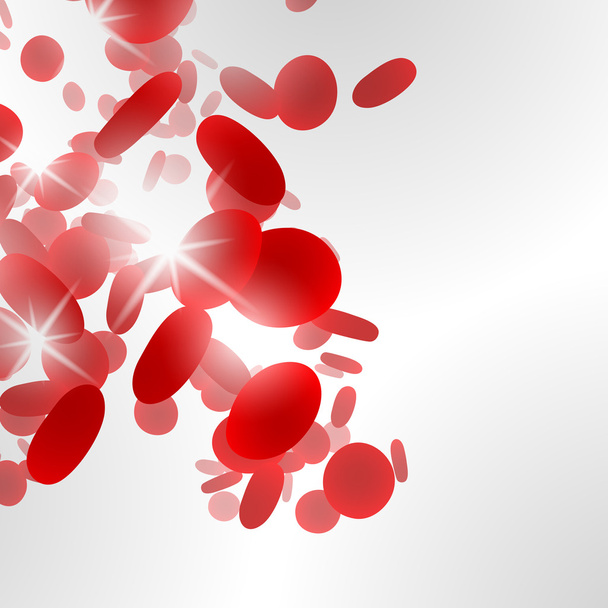 kırmızı kan hücreleri ile arka plan - Vektör, Görsel