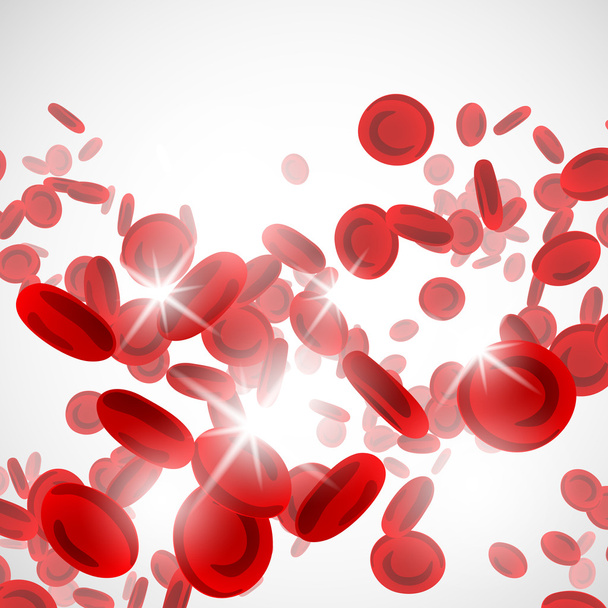Hintergrund mit roten Blutkörperchen - Vektor, Bild