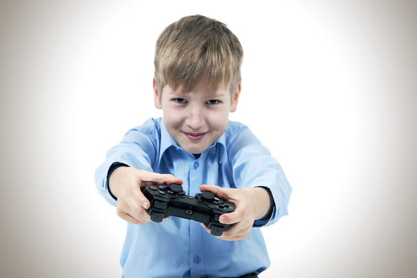 Child with joystick for game console - Photo, Image
