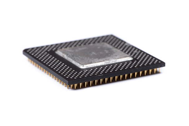 Old cpu processor isolated on white background - Photo, Image