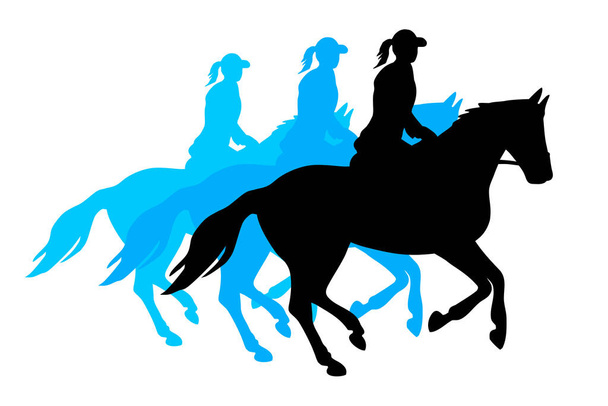 riding sport graphic in vector quality - Vector, Image