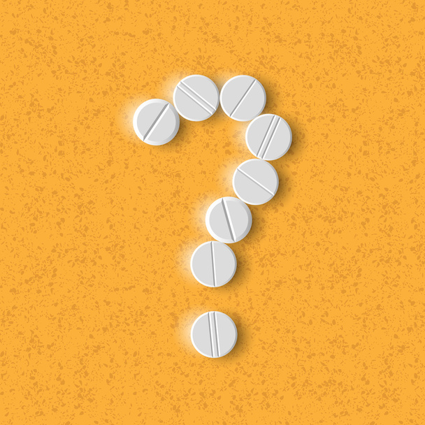 Question mark of the pills - Vector, Image