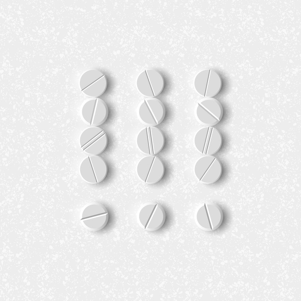 Exclamation mark of the pills - Vector, Image