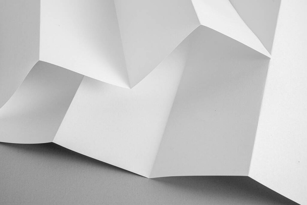 fold white paper sheets background texture for design - Photo, Image