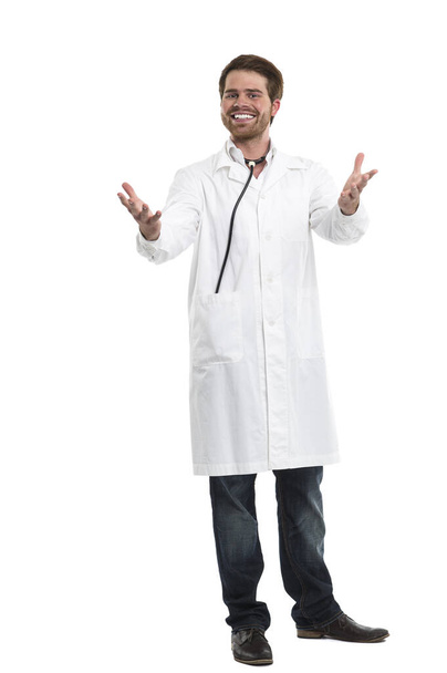 Friendly doctor, professional medical health care - Фото, изображение