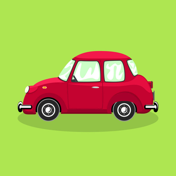 Retro car isolated on colorful background - Vektor, kép