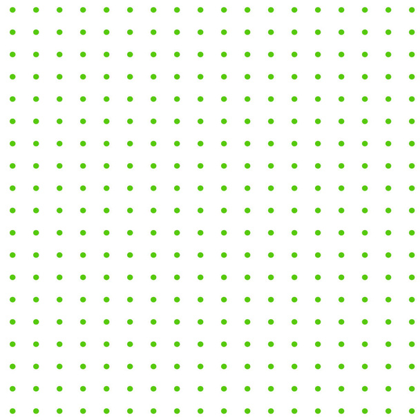 White background  with green polka dots  - Vector, Image