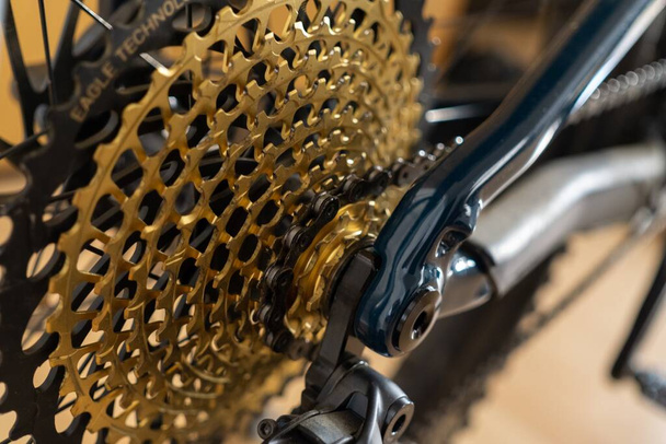 roda de bicicleta close up shot - Foto, Imagem