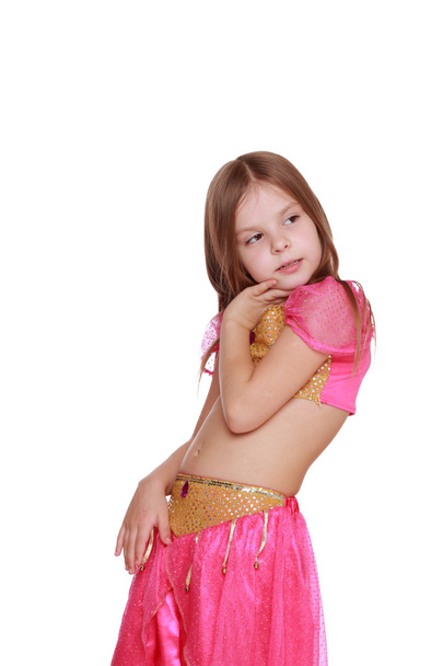 Young belly dancing girl - Fotoğraf, Görsel