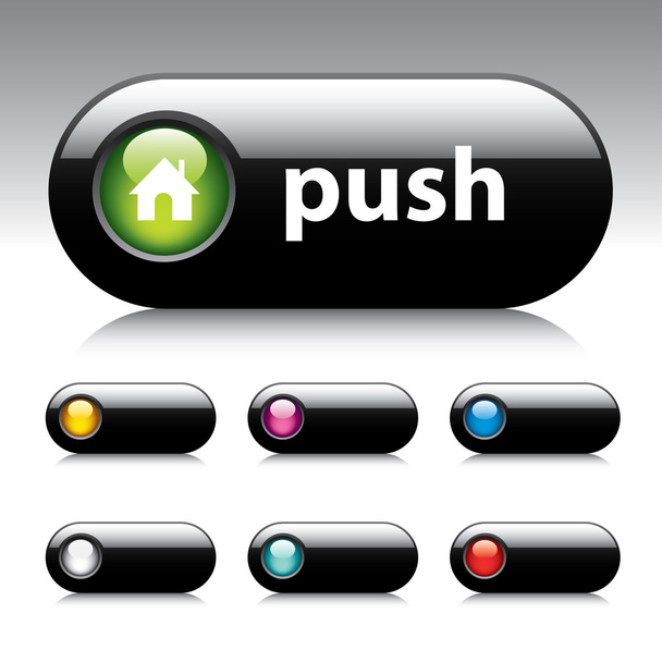 Buttons for web design. Vector. - Vetor, Imagem