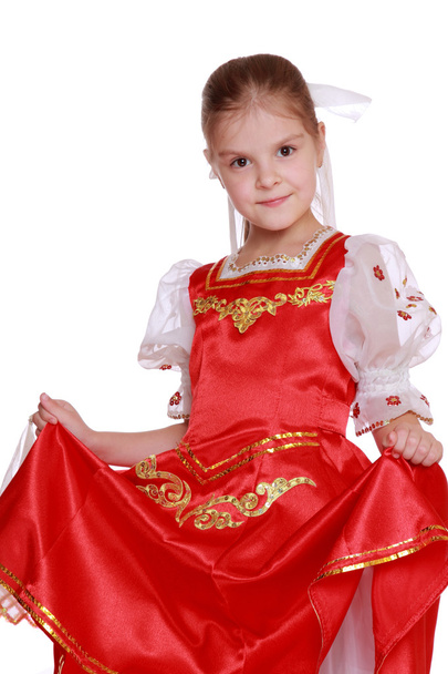 Young girl dance in Russian nationality - Foto, afbeelding