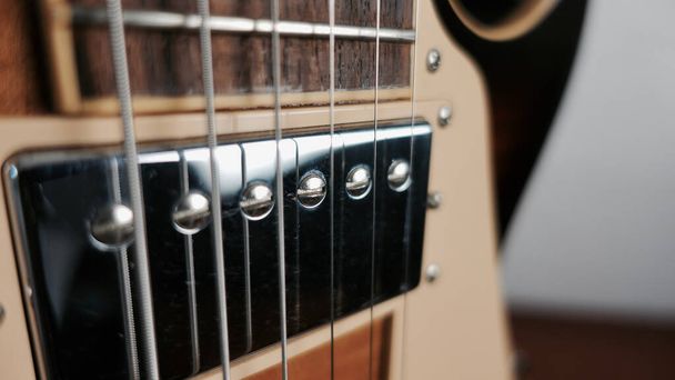 electric guitar body closeup . Color light - Valokuva, kuva