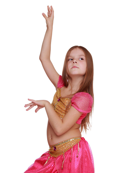 Young belly dancing girl - Φωτογραφία, εικόνα