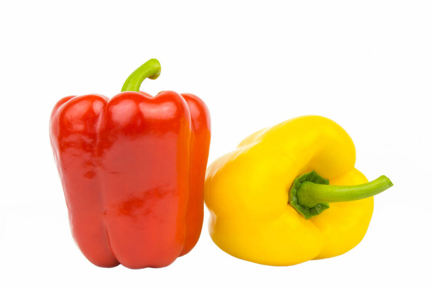 One red and a yellow pepper,exempted - Foto, Imagen