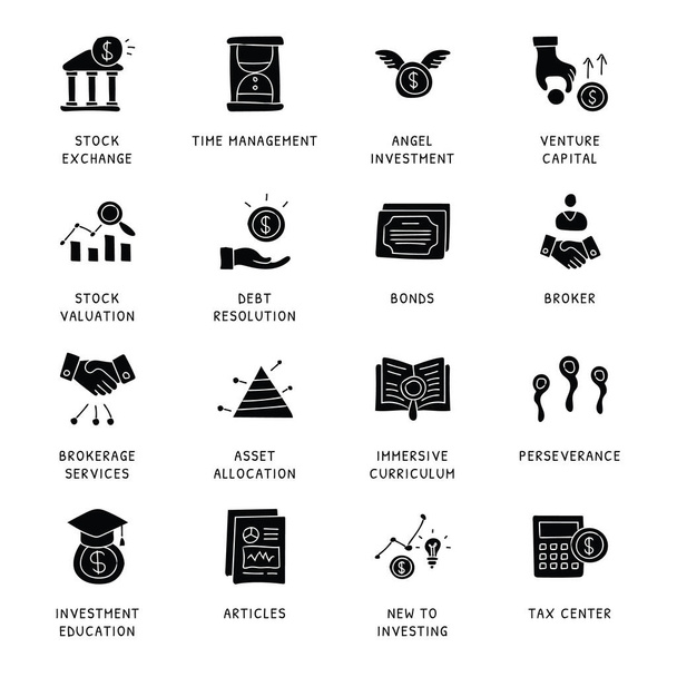Business Concepts Hand Drawn icons - vector  - Vector, Image