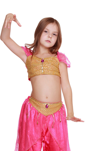 Young belly dancing girl - 写真・画像