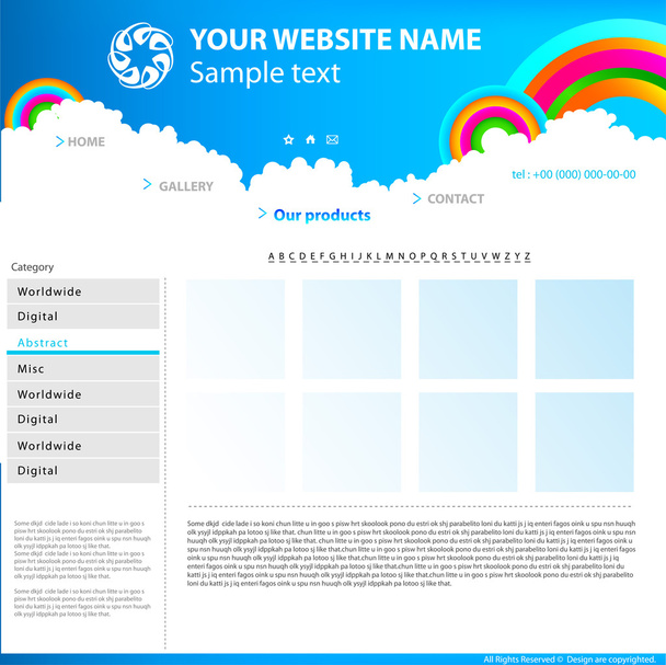 Web site design template, vector. - Вектор, зображення