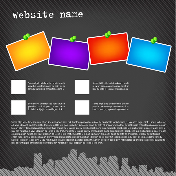 Web site design template, vector. - Вектор, зображення