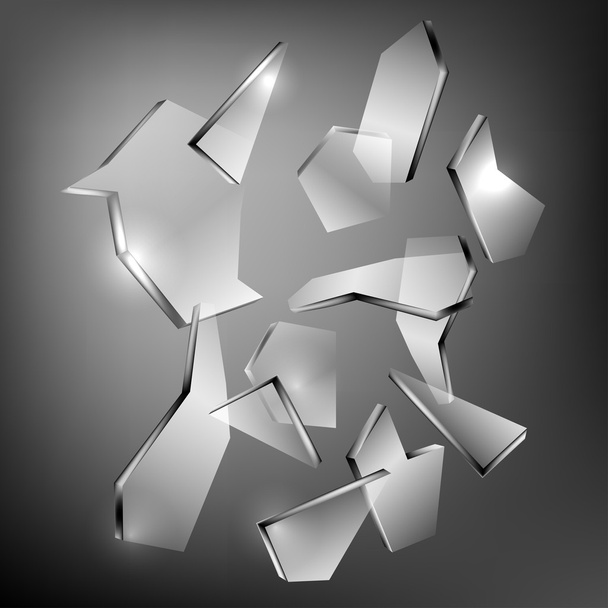 Broken glass - Vector, Image