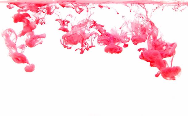 ink in water, isolated on white background - Φωτογραφία, εικόνα