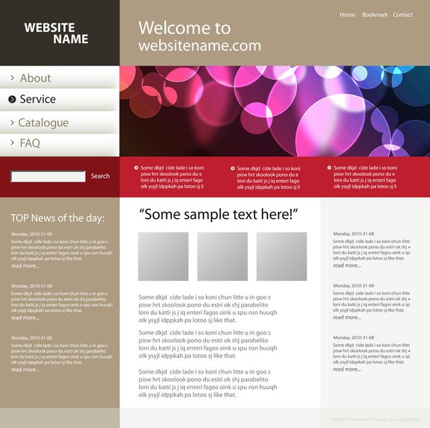 Web site design template - Vecteur, image