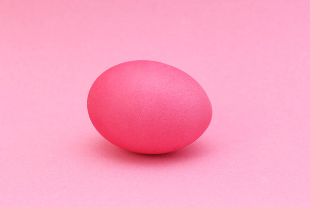 Easter eggs of pink color on a pink background. Happy easter. - Photo, image