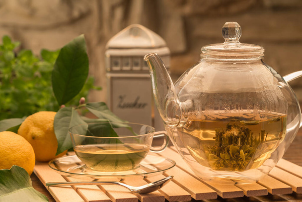 tea time, morning drink - Foto, imagen