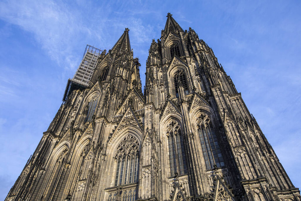 The magnificent exterior of Cologne Cathedral, or Kolner Dom, in the city of Cologne in Germany. - Φωτογραφία, εικόνα