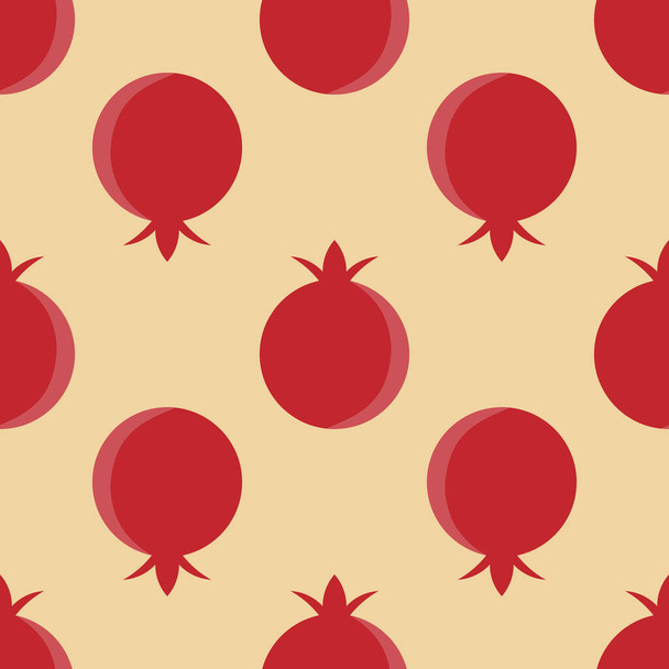 Bezešvé granátové jablko. Vektorové ovoce pozadí. barevné. - Vektor, obrázek