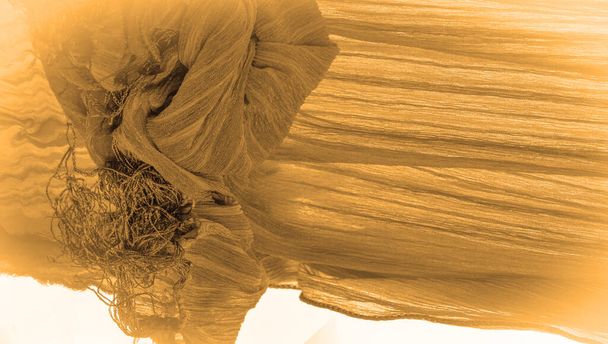 Texture, fond, motif, tissu de soie de couleur vermillon orange avec petite ondulation, sol, contexte, fondation, feuille, champ - Photo, image