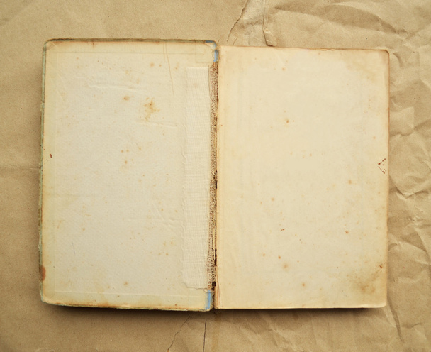 Open Book blank on old background - Foto, Imagem