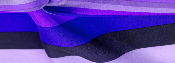 Текстура, узор, фон, коллекция, шелковая ткань, полосатая ткань, синие лазурные жемчужные белые линии, изысканный дизайн. Мексиканская ткань - Фото, изображение