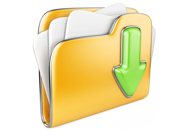Download folder 3d icon. - Φωτογραφία, εικόνα
