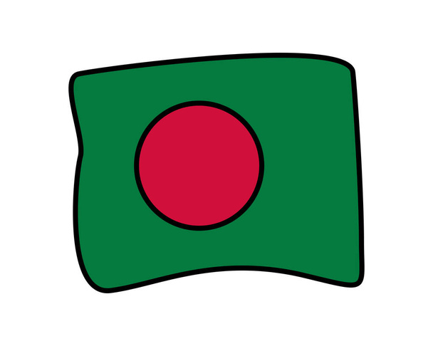 bangladesh flag country isolated icon - Vector, Image