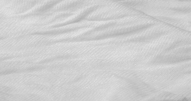 texture, background, pattern, postcard, silk fabric, white color, isabelline, artificially wrinkled fabric, wrinkled texture, abstract illustration - Photo, Image