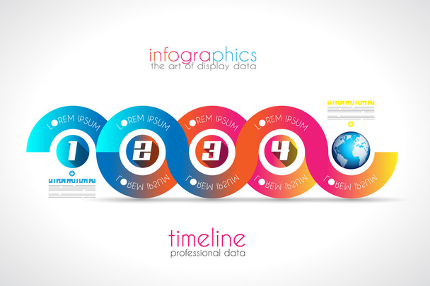 Infographic Design Template with modern flat style. - Вектор,изображение