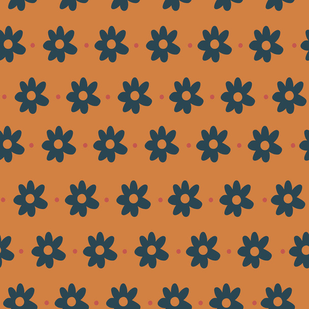 Repeat Daisy Pattern. Seamless floral pattern. blue Daisy. Stylish repeating texture. Repeating texture.  - Vektor, kép